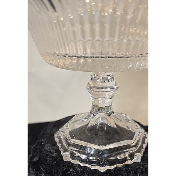 DIAMOND FIRE SMALL PEDESTAL GLASS BOWL SOGA JAPAN - Picture 3 of 8